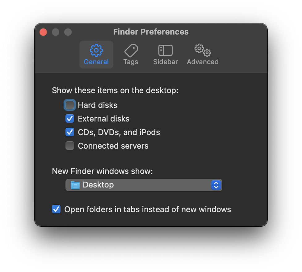 tại New Finder windows show, đổi Recents sang thư mục khác như Desktop, hoặc nơi có ít file.