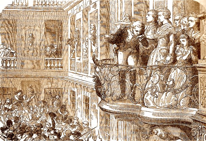 Vua Louis XVI và Marie Antoinette đối mặt với đám đông giận dữ tại Cung điện vào tháng 10 năm 1769.