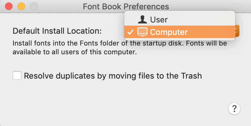 Bước 4: Sử dụng menu thả xuống để thay đổi vị trí mặc định từ User sang Computer.
