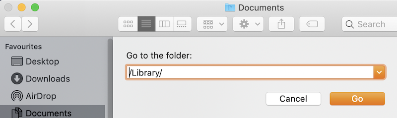 Go > Go to Folder từ menu bar và gõ /Library/ sau đó nhấn Go