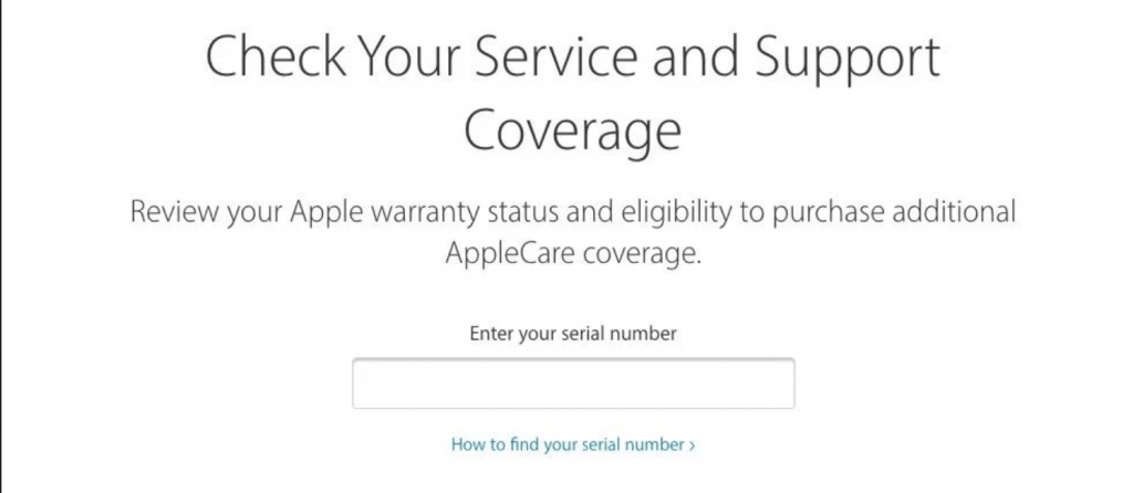 Truy cập Apple’s Check Coverage page.